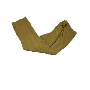 LL Bean Pants Mens 37x31 Brown Straight Drawstring Elastic Waist Stretch